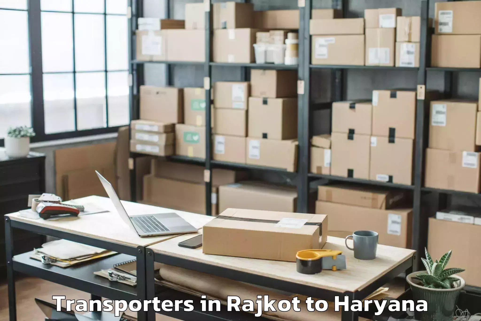 Easy Rajkot to Gold Souk Mall Gurgaon Transporters Booking